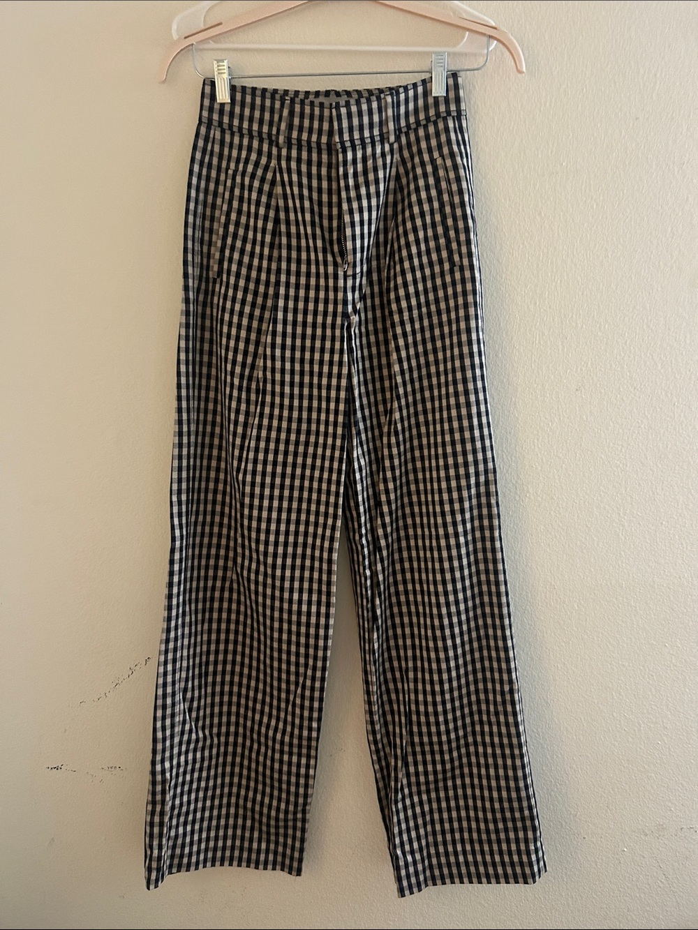 Everlane check pants size OR